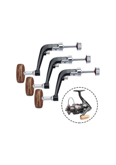 Pazly Tutacağı Sapı Makarası Kaymaz Pratik Düğme Dönme Balıkçılık Ahşap 3 Adet Xx