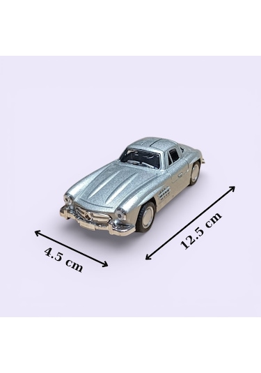 Mercedes-benz 300 Sl Gri Metal Çek Bırak Model Araba Diğer