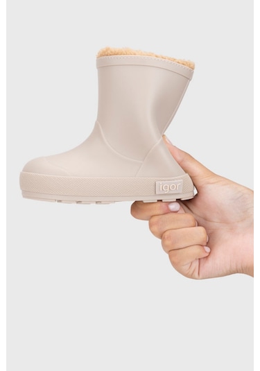 Igor Yogi Borreguito Çocuk Bej Kürklü Yağmur Çizmesi W10306-004 Bej