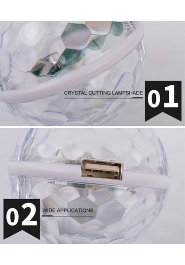 Teltree Ses Kontrollü Usb Disko Işığı - 7 Renkli Parti Ve Araç Içi Aydınlatma Siyah