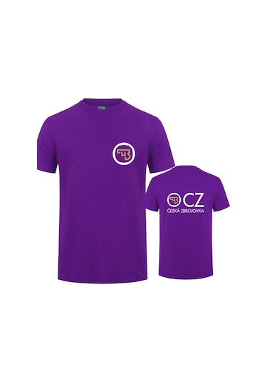 Snapbuy Cz Ceska Zbrojovka Erkek Yazlık Kısa Kollu Pamuk T-shirt 4xl 5xl Lh-153mor Mor