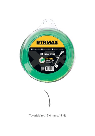 Rtrmax RTM9632SET Benzinli Yan Tip Tırpan + Eldiven + Tırpan Misinası 3'lü Set