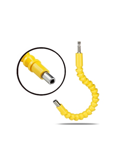Akrobat Bits Uzatma 30cm Flexible Esnek Katlanır Bükülür Spiral Tornavida Vidalama Matkap Ucu