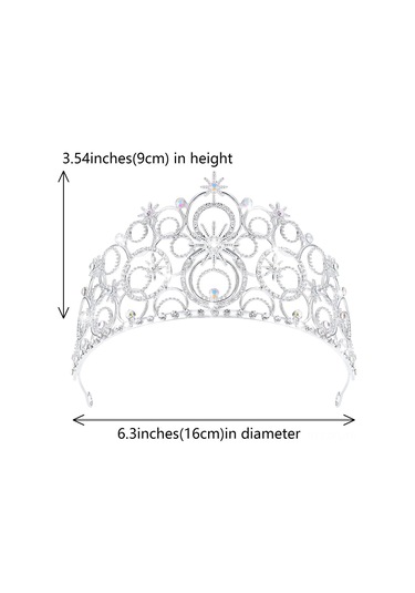 Dofolink Prenses Taçlığı - Yetenekli Toprak Ve Parlak Rhine Kristalleri İle Takılmış, Düğün, Doğum Günü Ve Özel Anlar İçin Pırıl Pırıl Prenses Tığlığı E
