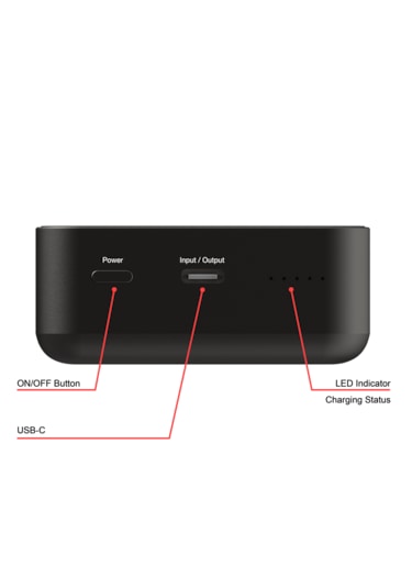 Verbatim 32223 Magsafe 20000 Mah Manyetik Kablosuz Powerbank, Siyah Siyah