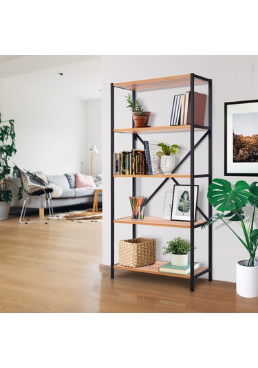 Agkyerkaplamaları Wrkspc Vidasız Kolay Kurulum 5 Raflı Kitaplık