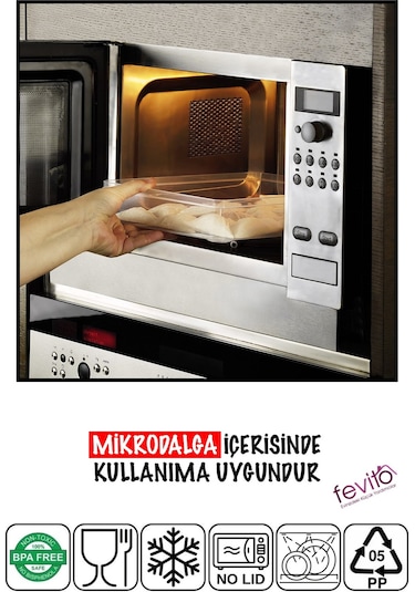 Mikrodalga Ve Difrizde Kullanılabilen Saklama Kabı Seti 4 Lu Antrasit S-403 Şeffaf