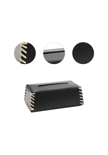 Homyl Masa Mutfak Yatak Odası Için Dekoratif Saklama Kabı Siyah