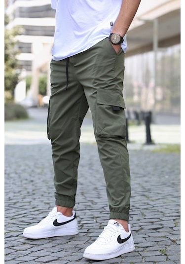Madmext Haki Kargo Cep Erkek Jogger Pantolon 5461-haki Haki