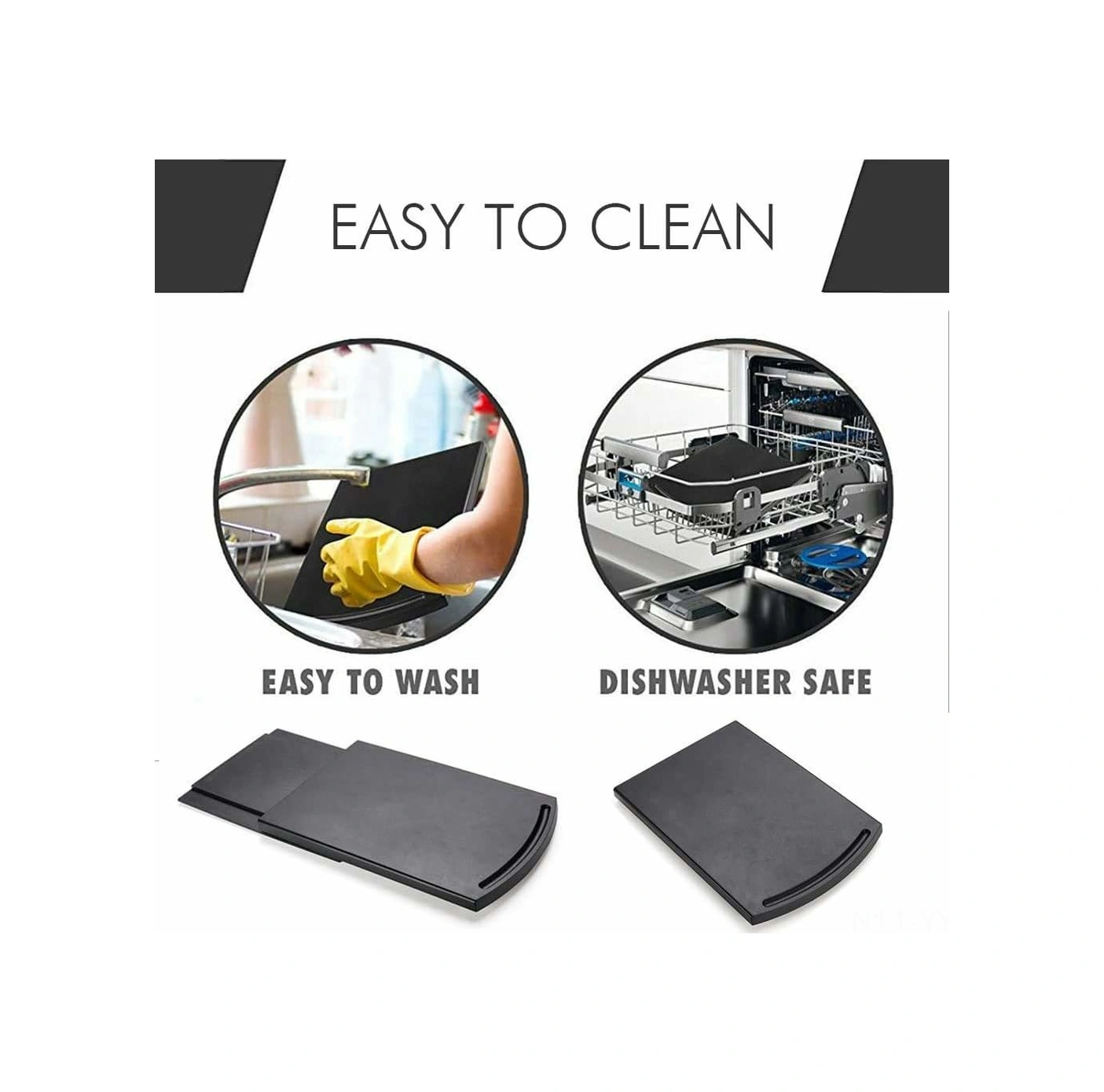 Geeksen Plastik Kaydırmalı Mutfak Rafı - Kahve Makinesi, Toaster Depolama, Dolap Altı/üstü Kullanıma Uygun, 15kg Yük Taşıma, 22x30.5x1.5cm Diğer