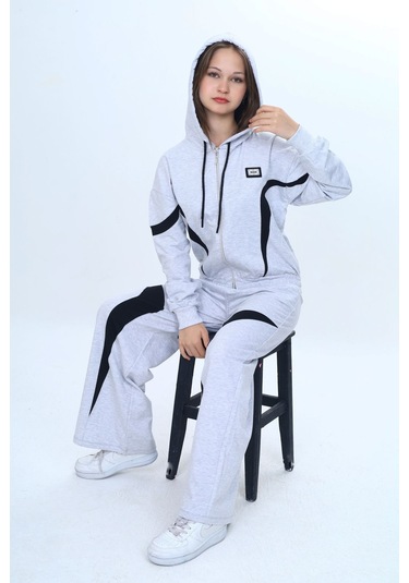 Kız Çocuk %100 Pamuk Garnili Kapüşonlu Fermuarlı Oversize Alt&üst Trend Eşofman Takımı-315-eşt-0003 Gri Kız Çocuk %100 Pamuk Garnili Kapüşonlu Fermuarlı Oversize Alt&üst Trend Eşofman Takımı-315-eşt-0003 Gri