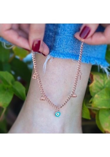 Rose Gold Kaplama Gümüş Dilek Halhalı Gümüş