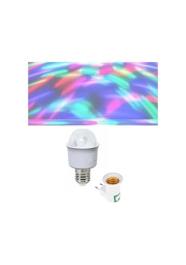 Rewel Kristal Led E27 Duy Renkli Disko Ampul + Prize Takılan Duy Hediyeli