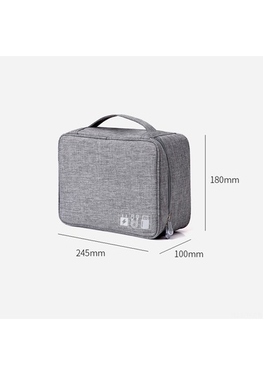 Yifomall Kırmızı Katyonik Su Geçirmez Çok Amaçlı Dijital Aletler, Veri Kabloları Saklama Çantası