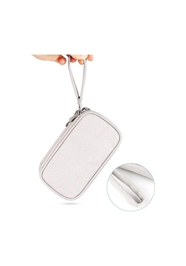 Lacivert 1 Adet Seyahat Taşınabilir Dijital Ürün Saklama Çantası Usb Veri Kablosu Düzenleyici Kulaklık Kablosu Çantası Şarj Hazine Kutusu Çantası