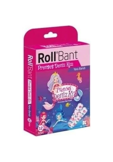 Rollbant Prenses Deniz Kızı Yara Bandı 12li