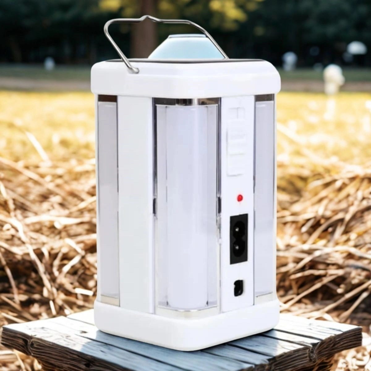 Sıladanal Güneş Enerjili Şarjlı Işık 1200mah Yeniden Şarj Edilebilir Batarya Yg-7977s Siyah