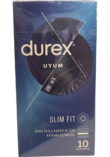 Durex Prezervatif Slim Fit Uyum 10'lu 5052197060980