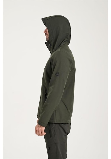 Exuma 2311100 Erkek Haki Yağmur Rüzgar Geçirmez Softshell Mont 001