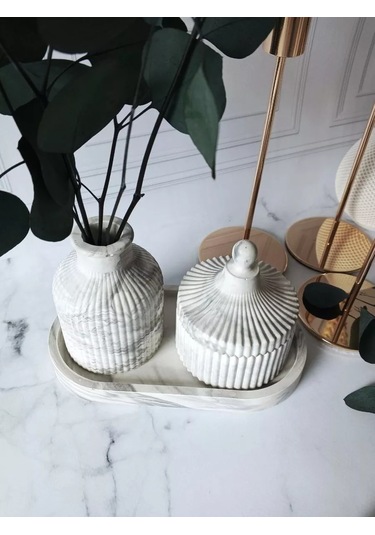 Cre Art Kuru Çiçek Vazosu Dekoratif Ev İç Tasarımı Seti 154801063 Siyah