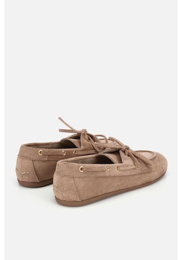 Yaya Kadın Vizon Süet Bağcık Detaylı Loafer