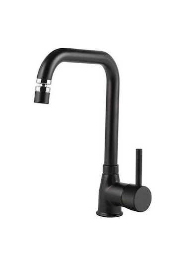 Sardıcı Siyah Mutfak Bataryası Mutfak Eviye Musluğu 360 Derece Dö