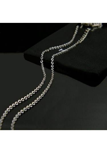 Chavin 45 Cm. 1.5 Mm. Bayan Çelik Kolye Zinciri Ap81 Beyaz