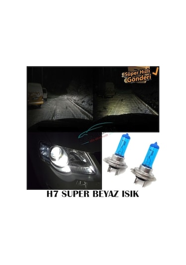 H7 Beyaz Işık Far Ampulü 12V 100W