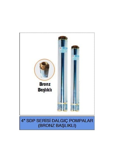 Dalgıç Derinkuyu,Tek Pompa 4"-Motorsuz-32 Kademe-Dik 236Mt, 5M3/S