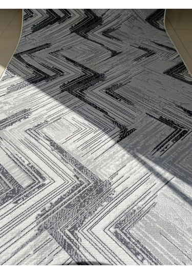 Gri Modern Desen Yıkanabilir Kaymaz Dört Mevsimlik Salon Banyo Balkon Genç Odası Kesme Halı Gri 4
