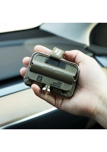 Led Kamp Çadır Işığı Şarj Edilebilir Dış Mekan Acil Aydınlatma Ordu Yeşil