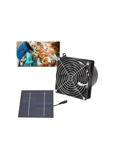 Geeroyoo 50w Güneş Enerjili Portable Vantilatör - Pet Yuvaları, Bahçe, Attik İçin Soğutma Ve Havalandırma - 5-12v, Akü Yok