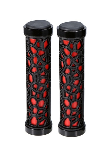 Bisiklet Gidon Tutacakları Kaymaz Kauçuk Gidon Ucu Tutacakları Kırmızı