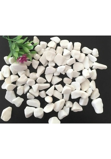 Mezar Taşı  15 Kg 1-2 cm Beyaz Dolomit Tamburlanmış Beyaz Doğal Taş