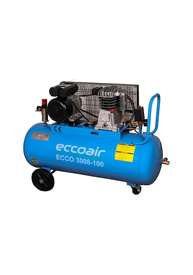 Eccoair 3008-100 Tek Kademe Pistonlu Kompresör 100 Litre
