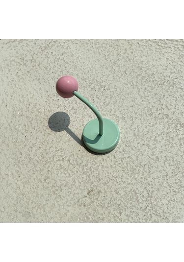 Dianziye Yeşil Ve Pembe Renkli Manyetik Kanca - Mutfak, Banyo Ve Giriş Kapısı İçin Delme Yok Güçlü Tutuculu Dekoratif Asma Aracı