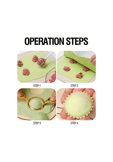 Honeybeeshop 2 Adet Çift Kulaklı Yuvarlak Mantı Ve Çörek Kalıbı Çinko Alaşım Pişirme Makinesi