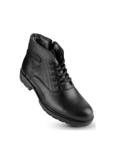 Budaks Içi Kürklü Hakiki Deri Kışlık Erkek Bot 230 Siyah