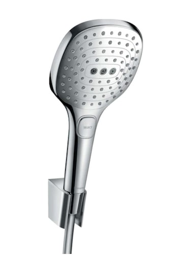 Raindance Select E 120 Duş Başlığı Tutucusu Dahil, 3 Spot Türü, Krom Siyah