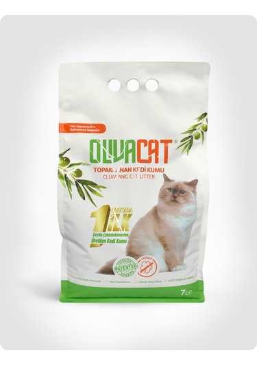 Olivacat Kokusuz Topaklaşan Organik İnce Kedi Kumu 7 L