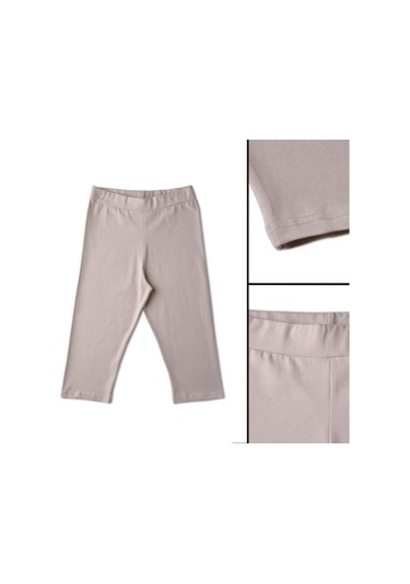 Kız Çocuk Diz Altı Mevsimlik Tayt-12615 Bej