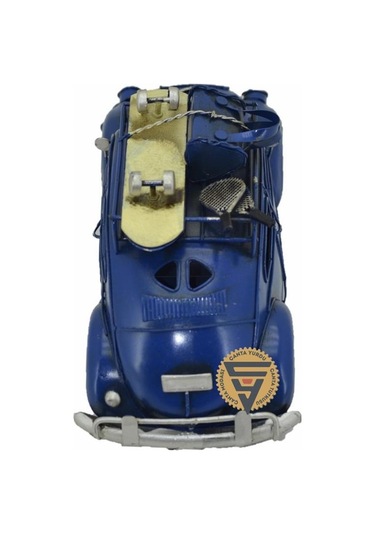 Dekoratif Nostaljik Metal Vosvos Rustik Otomobil Mavi