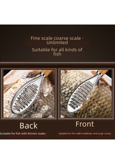 Hombey 304 Paslanmaz Çelik Balık Yumuşatıcı, Ev Kullanıma Uygun, Ahşap Kollü, Kolay Kullanım, Dayanıklı, Rust Önyönlü, Balık Hazırlama Aracı Diğer