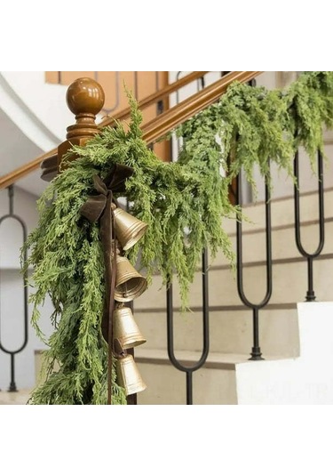 Gajeena Noel Güllemeği 175cm Yeşil Yapay Çam Dalı, Kamin Dekorasyonu, Kışlık Noel Asısı