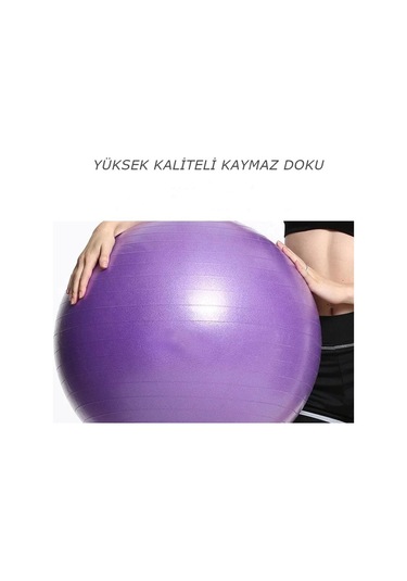 Leyaton 65 CM Pilates Topu Büyük Boy Kalın Yoga Pilates Top-Pompa