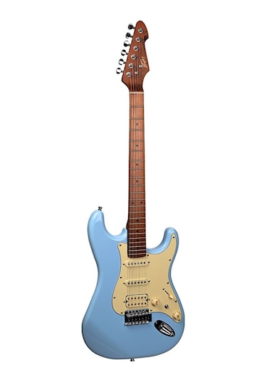 Peavey Raptor Lightning Bolt St Hss Stratocaster Elektro Gitar Sonic Blue