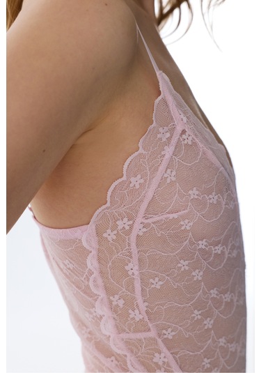 Penti Açık Pembe Full Lace Dantel Bodysuit
