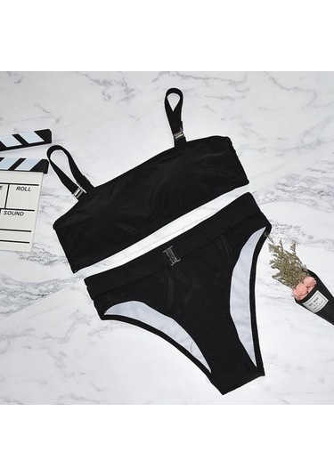 2 Adet/takım Şık Mayo Yastıklı Slim Fit Yaz Askı Tasarım Bikini Seti Hawaii İçin Kraliyet Mavisi