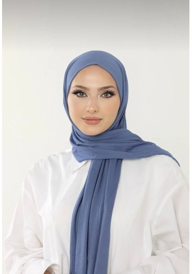 Gesshop Kadın Penya Şal Mavi