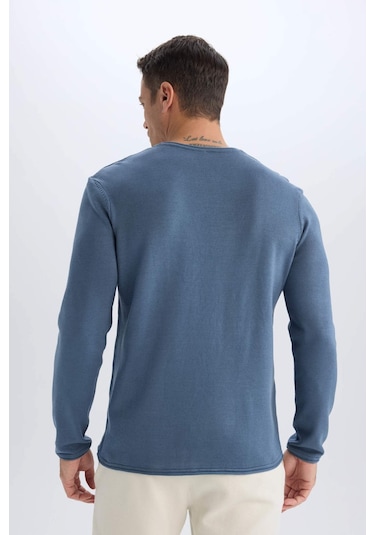 DeFacto Relax Fit Bisiklet Yaka Triko Kazak D3278AX24WNIN34